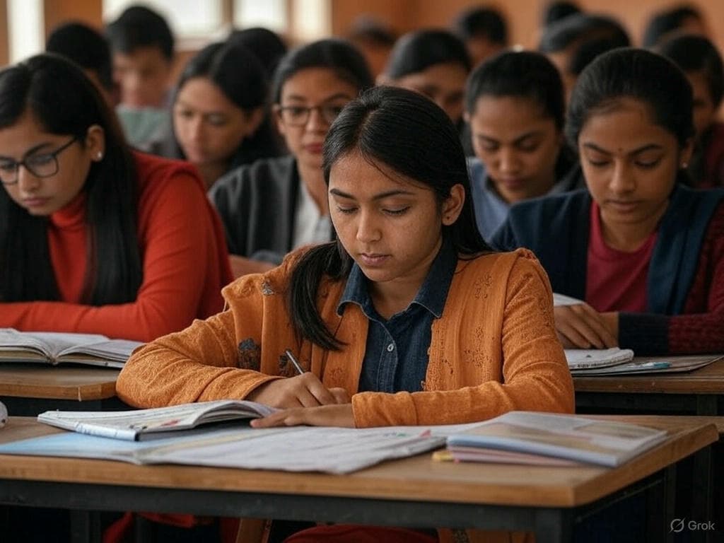 Student preparing for +2 entrance